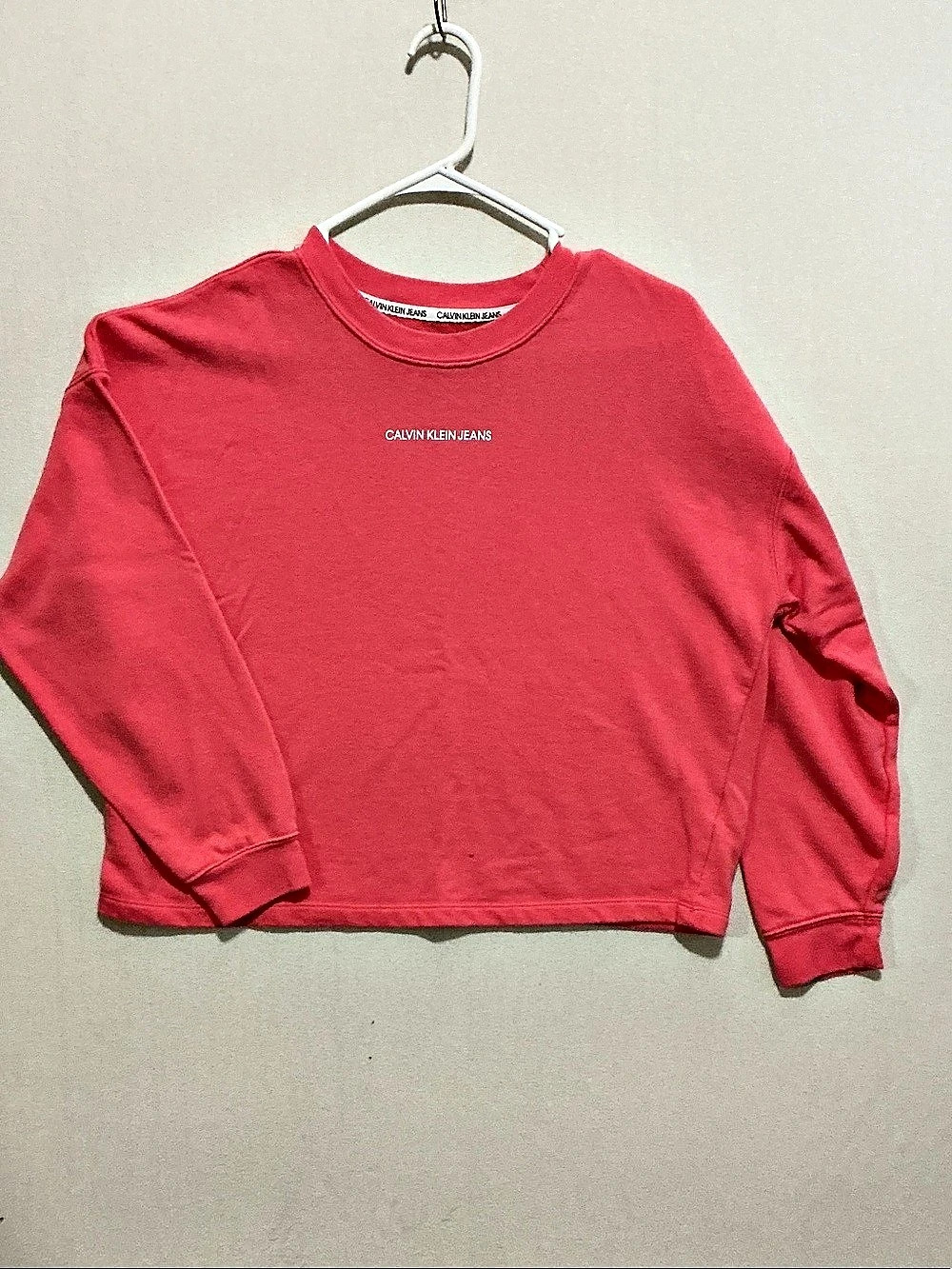 Calvin Klein Jeans Monogram Logo Crewneck Sweatshirt Pink